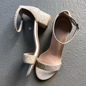 Iridescent Pearl Low Block Heel